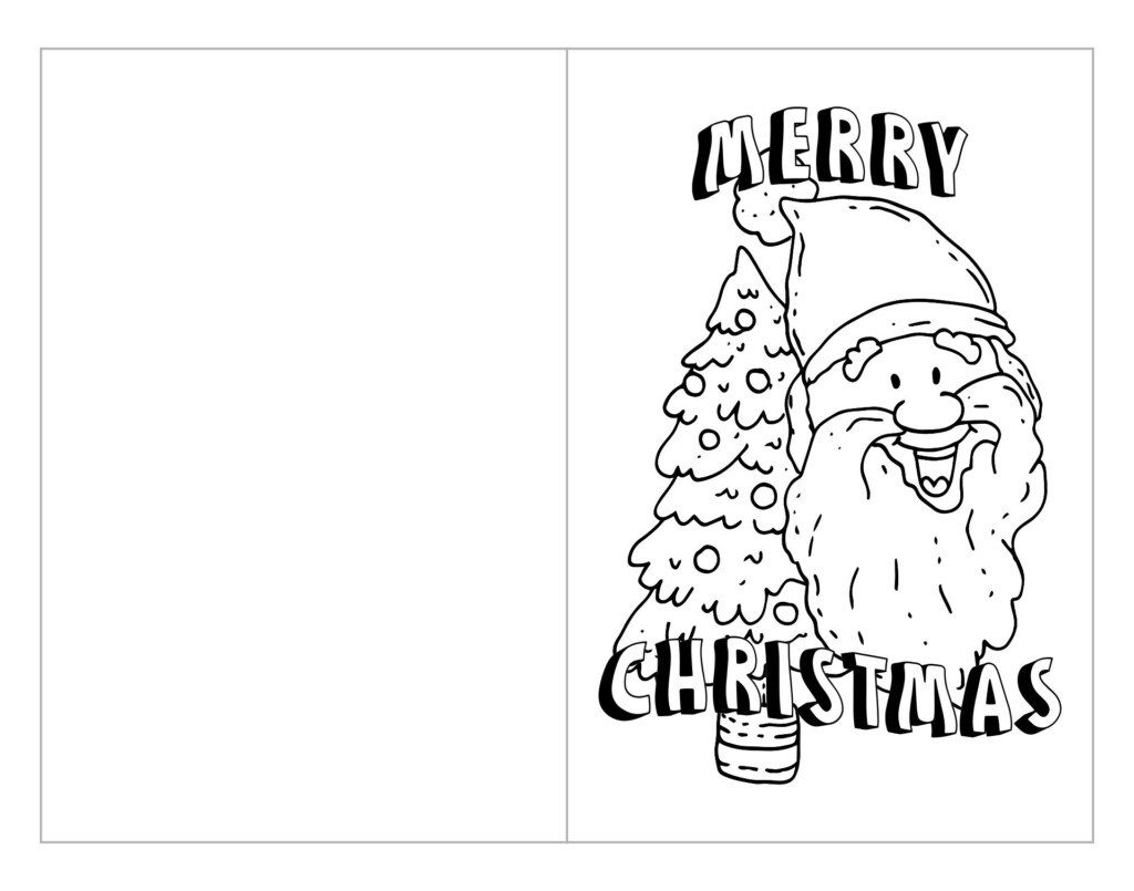 Printable Coloring Christmas Cards