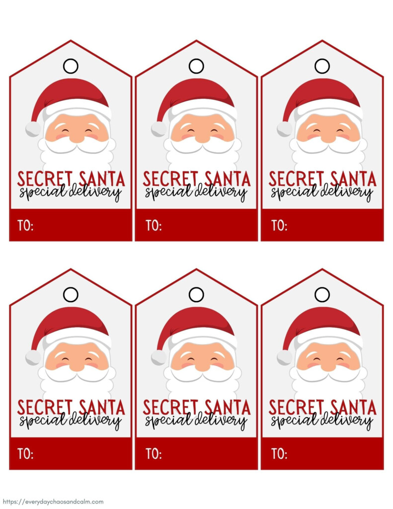 Printable Editable Secret Santa Gift Tags Printable Free Templates