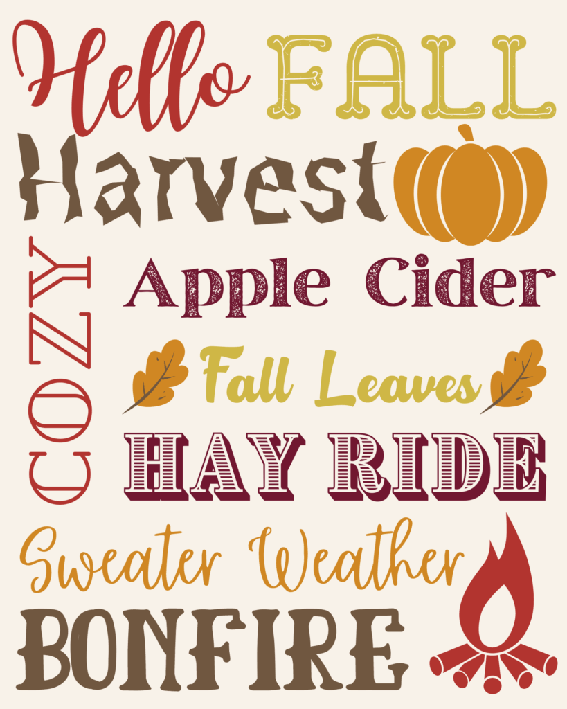 Printable Fall Decor Printable Free Templates