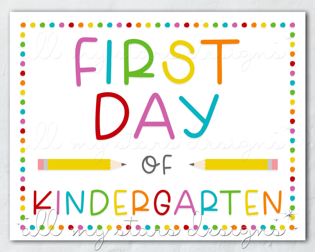 PRINTABLE First Day Of Kindergarten Sign Instant Download Etsy Espa a