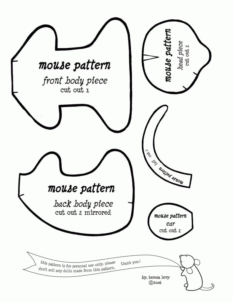 Printable Free Mouse Sewing Pattern Printable Word Searches