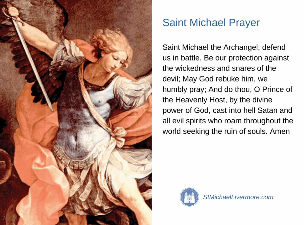 Printable Free Printable St Michael Prayer Michael The Hail Mary Hail 