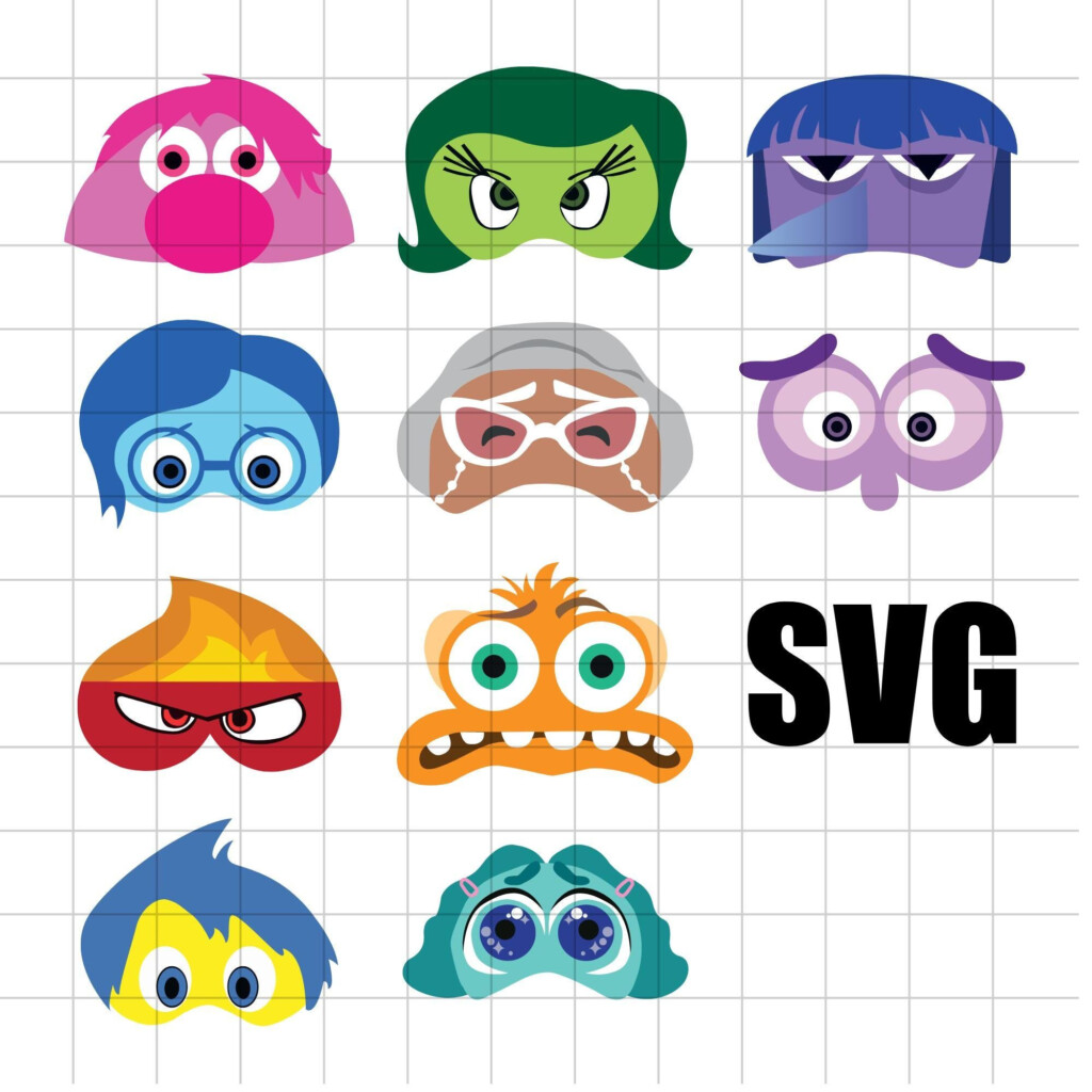 Printable Inside Out All Characters Masks Inside Out 2 Inside Out 2 