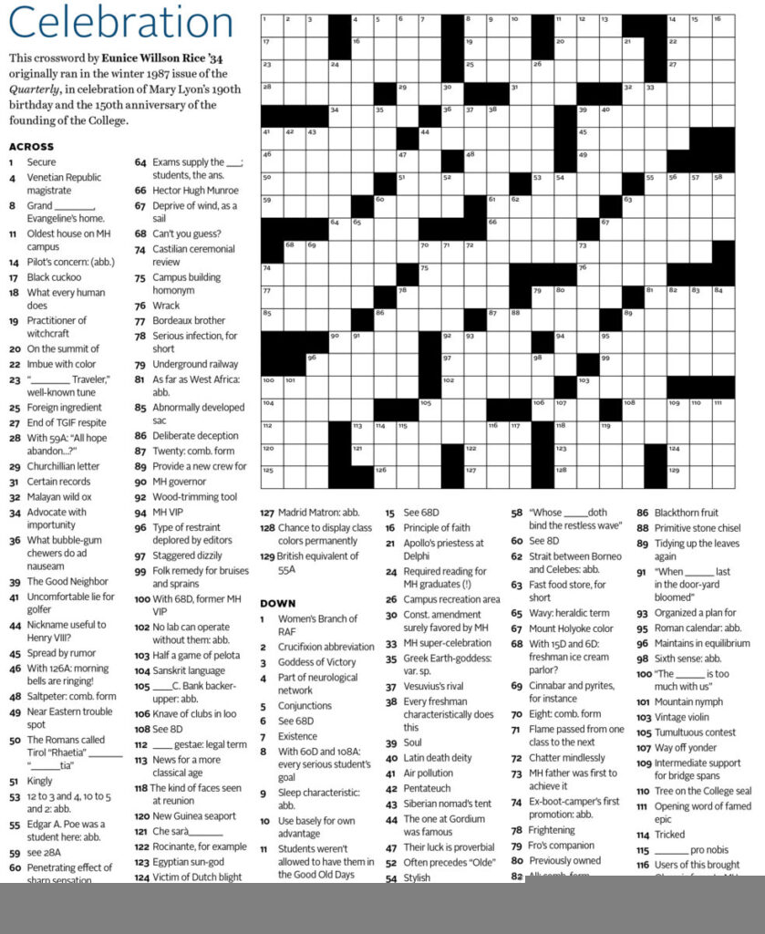 Printable Large Print Crossword Puzzles Printable JD