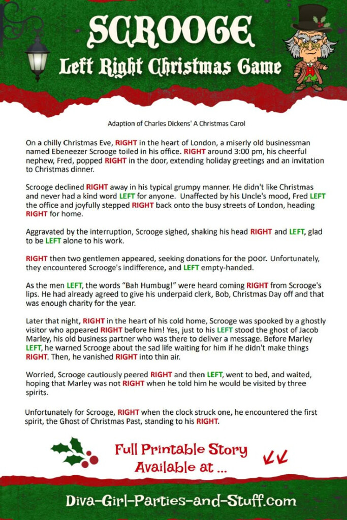 Printable Left Right Game Story Printable Free Templates