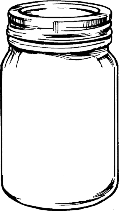Printable Mason Jar Outline ClipArt Best