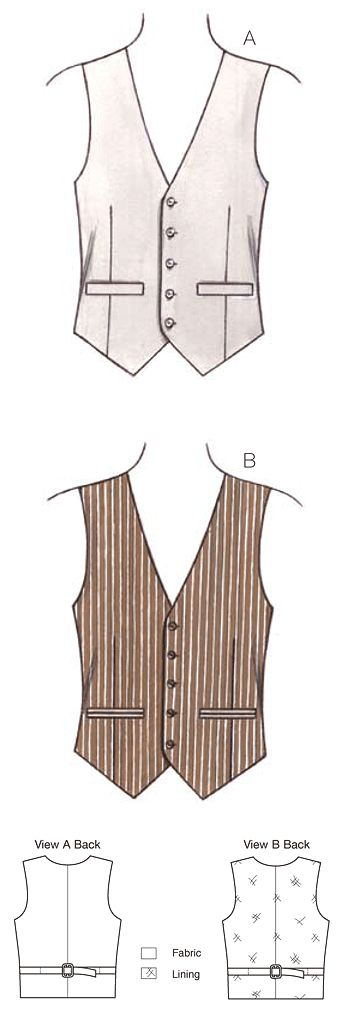 Printable Men 39 s Vest Pattern