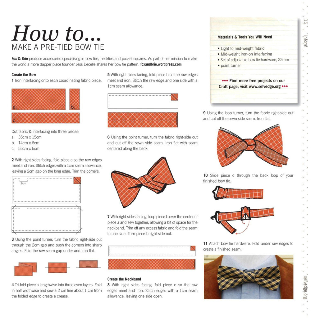 Printable Mens Bow Tie Pattern