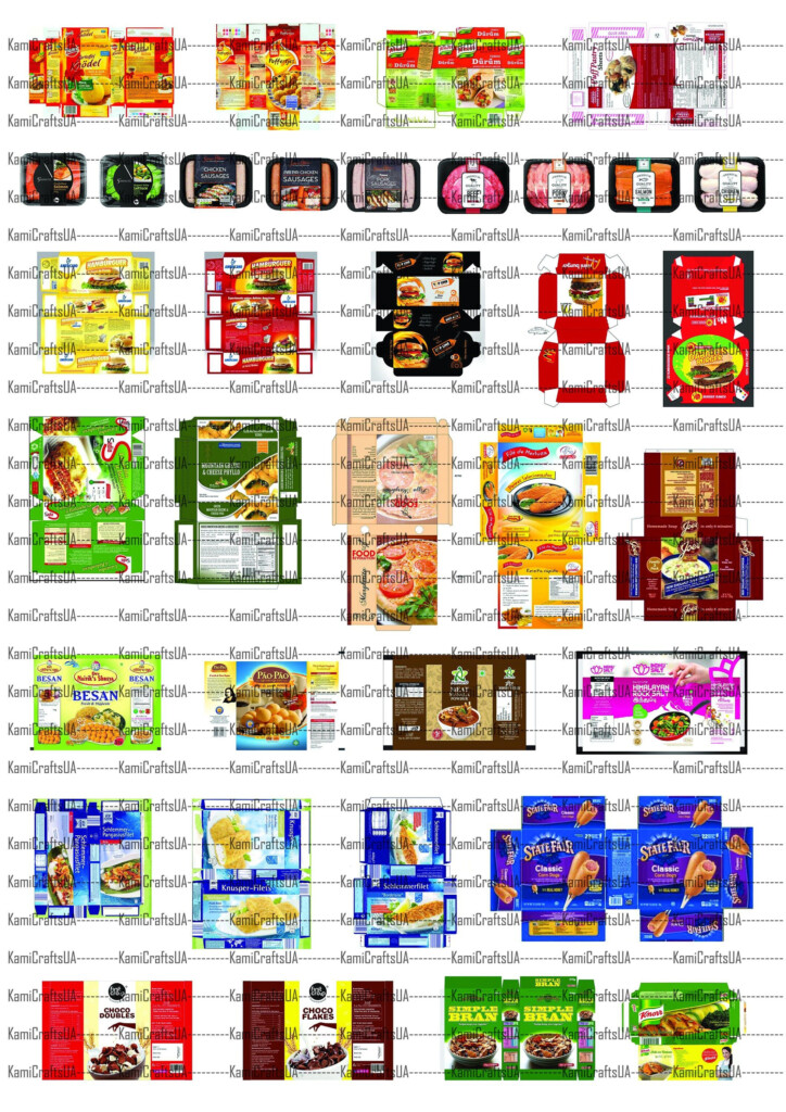 Printable Miniature Food Templates Dev onallcylinders