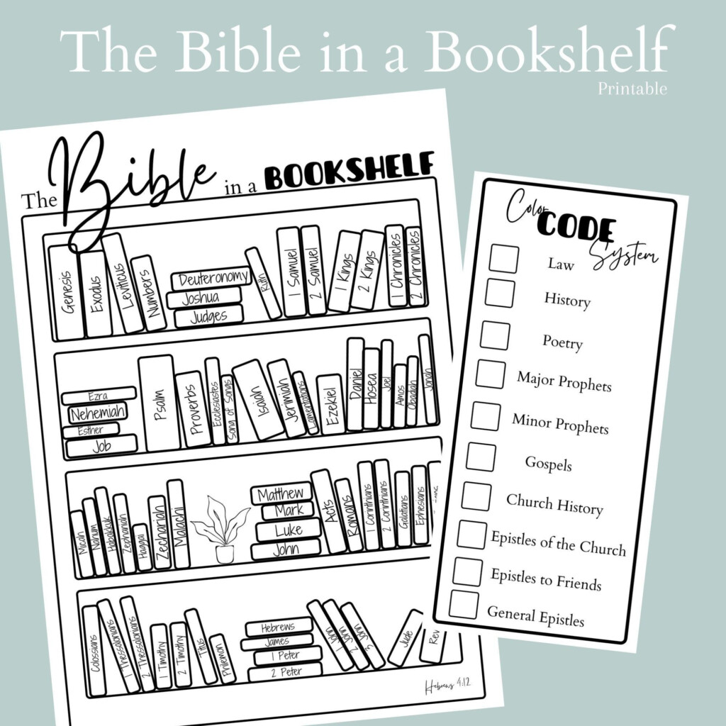 Printable PDF The Bible In A Bookshelf Bible Reading Tracker Books Of 