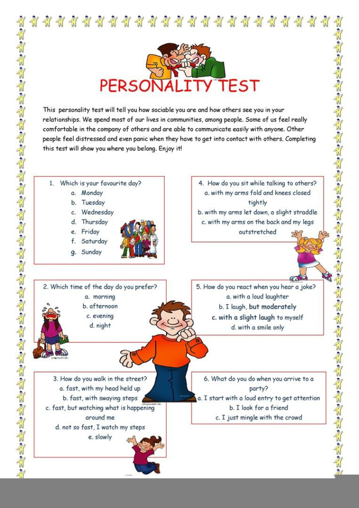 Printable Personality Tests For Free