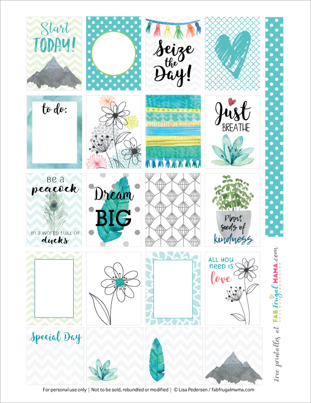 Printable Planner Stickers Free