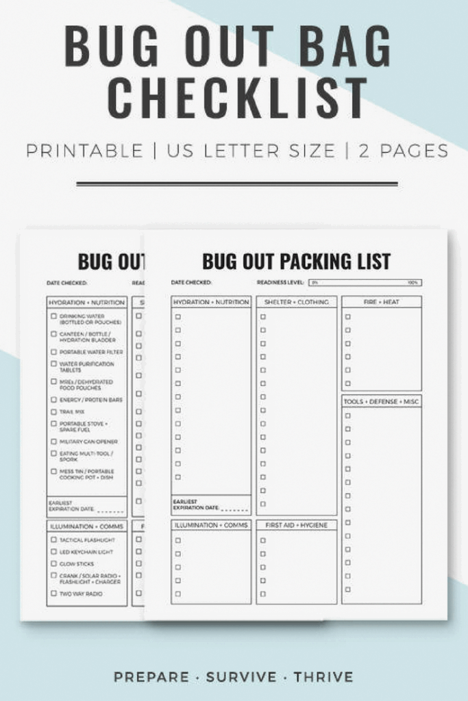 Printable Preppers Checklist