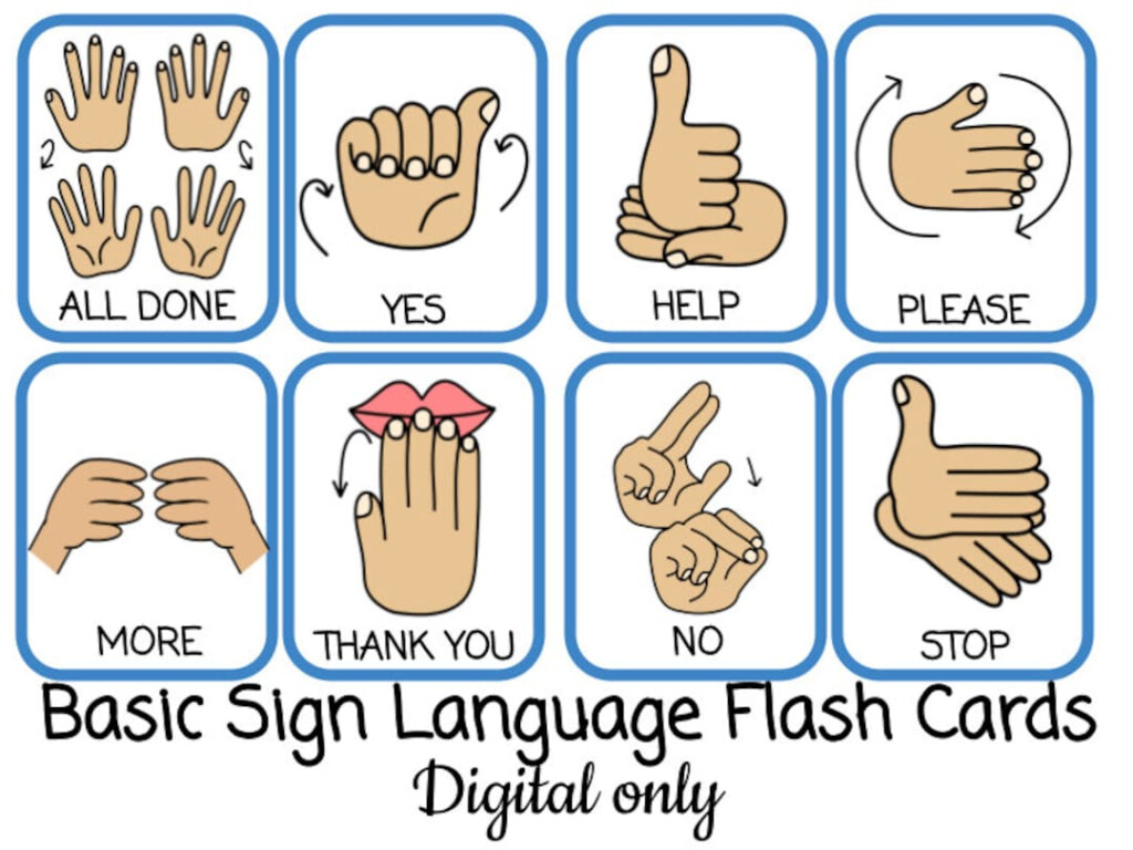 Printable Sign Language Chart For Beginners