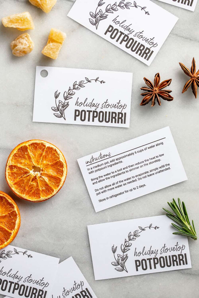 Printable Simmer Pot Tags Printable Free Templates