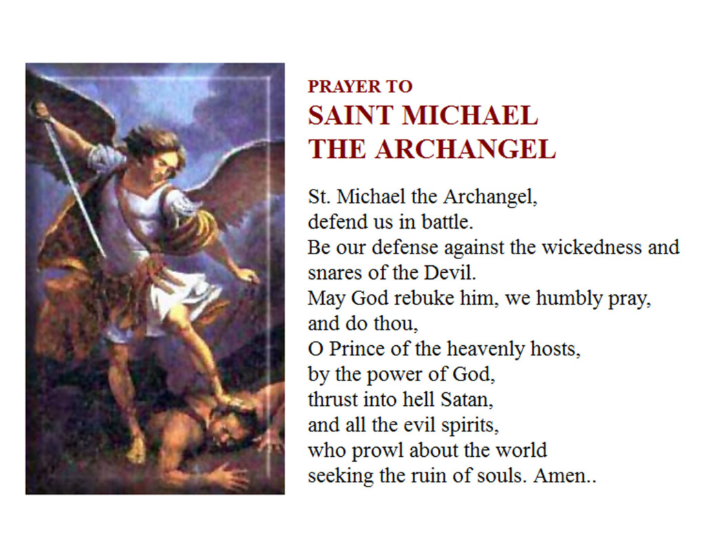 Printable St Michael Prayer