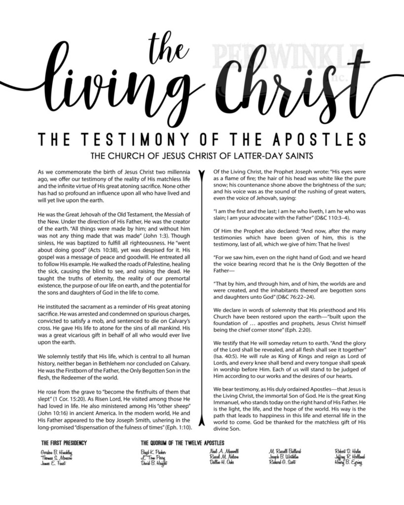 Printable The Living Christ