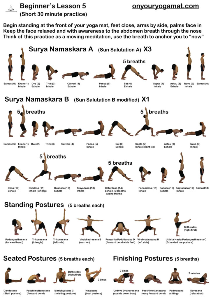 Printable Yoga Poses Chart