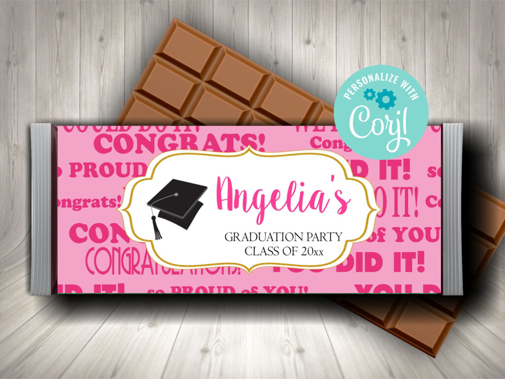  quot This Pink Graduation Candy Bar Wrapper Makes Great Favors For A 