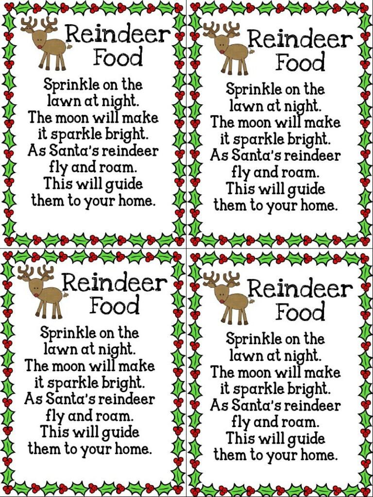 Reindeer Food Free Printable