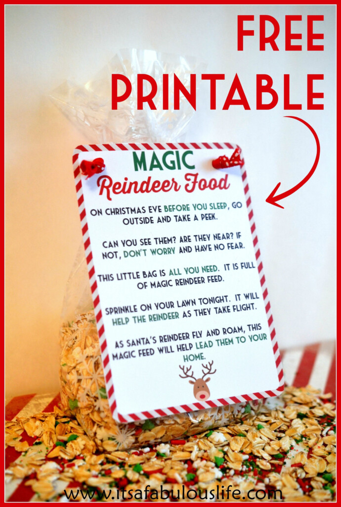 Reindeer Food Free Printable