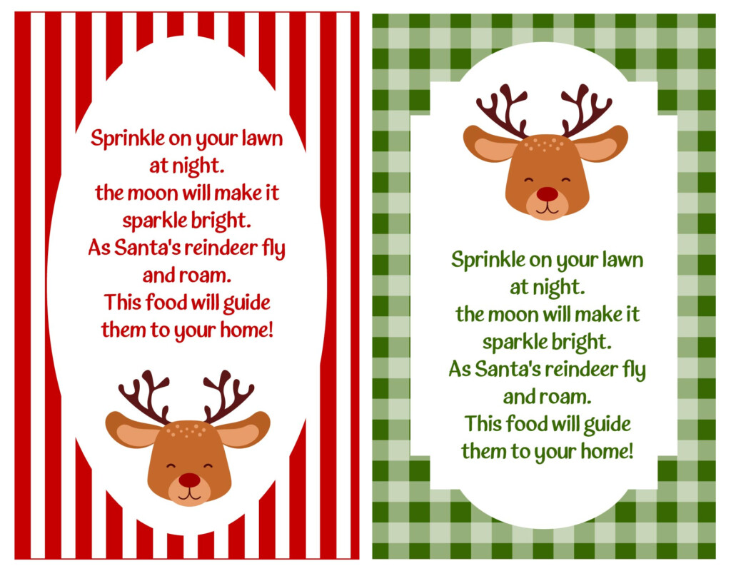 Reindeer Food Template 10 Free PDF Printables Printablee