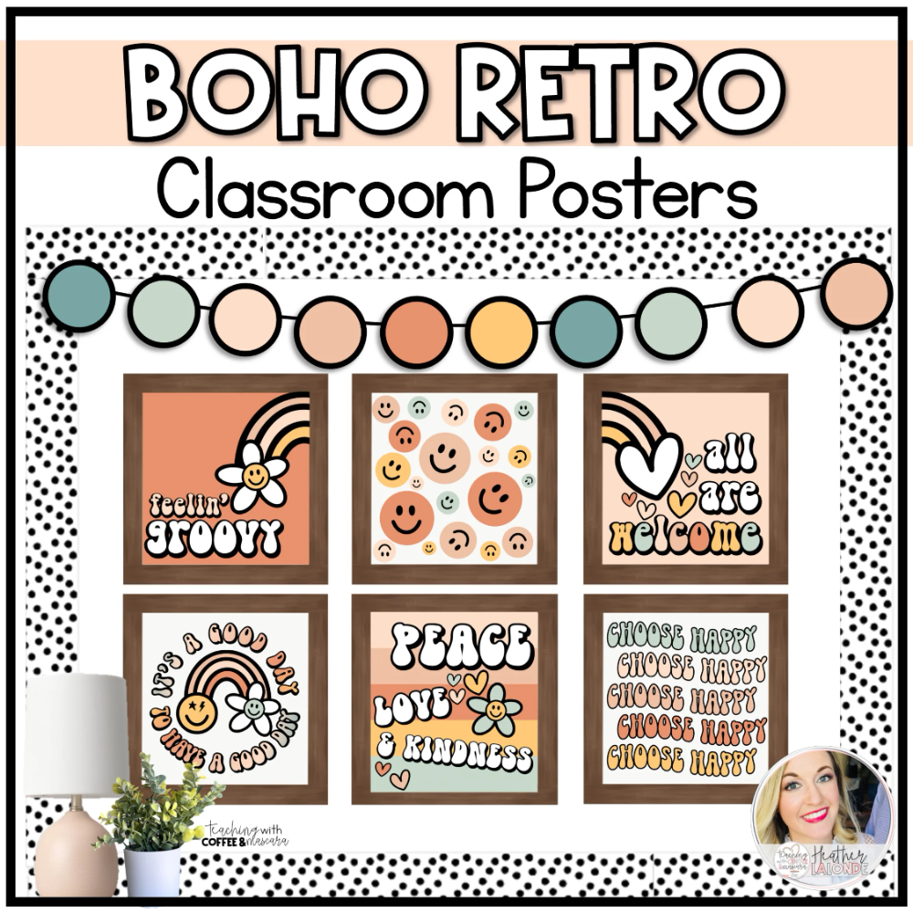Retro Classroom Decor Boho Printable Posters Made By Teachers 