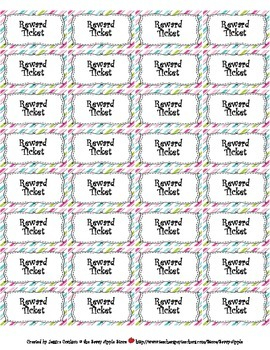 Reward Tickets 448 Printable Cut Out Reward Tickets For All Ages