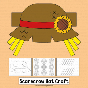 Scarecrow Hat Template Craft Fall Crown Autumn Headband Halloween 