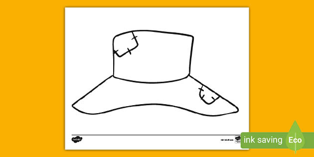 Scarecrow Hat Template Printable Colouring Pages Twinkl