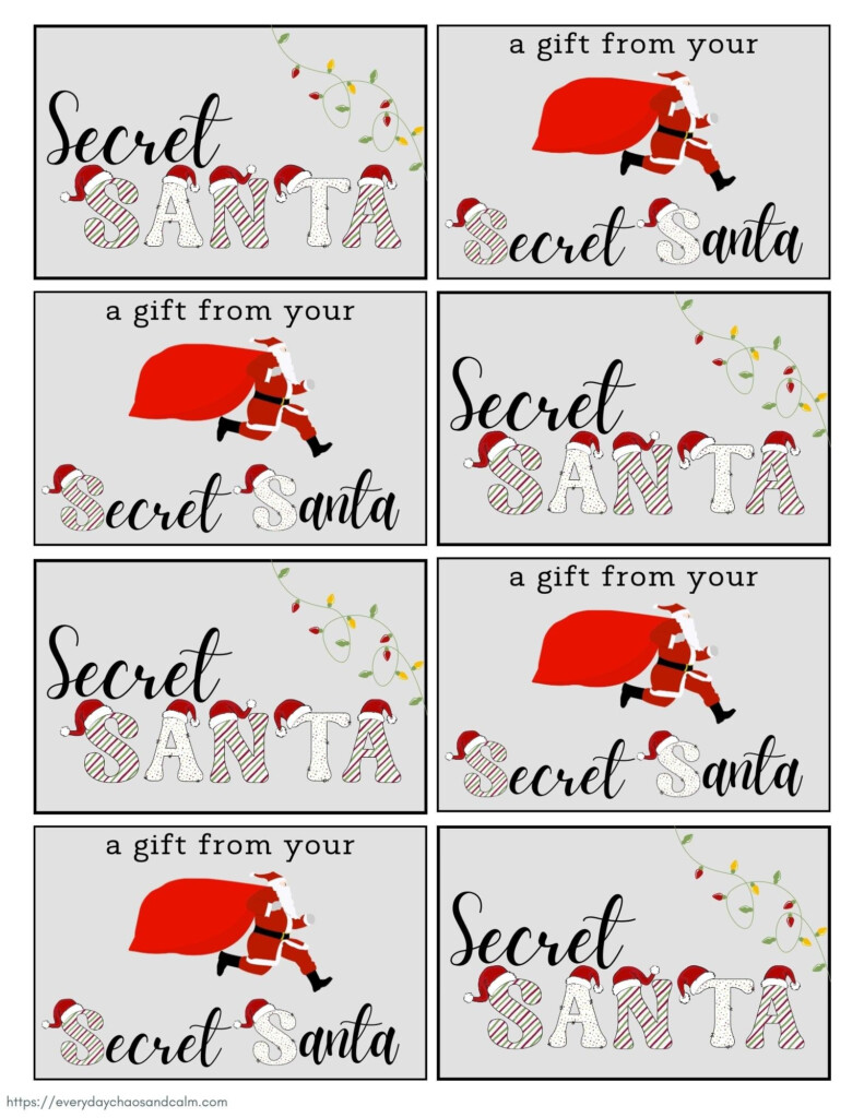 Secret Santa Tags Printable Free Printable Templates Protal