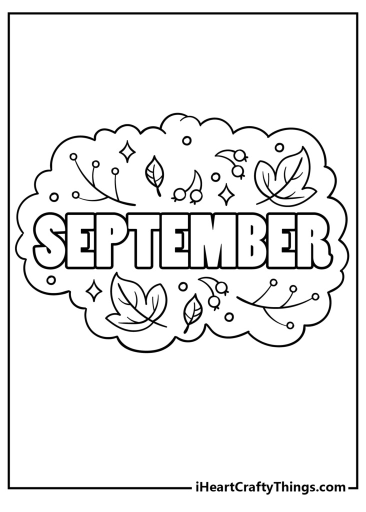 September Coloring Pages