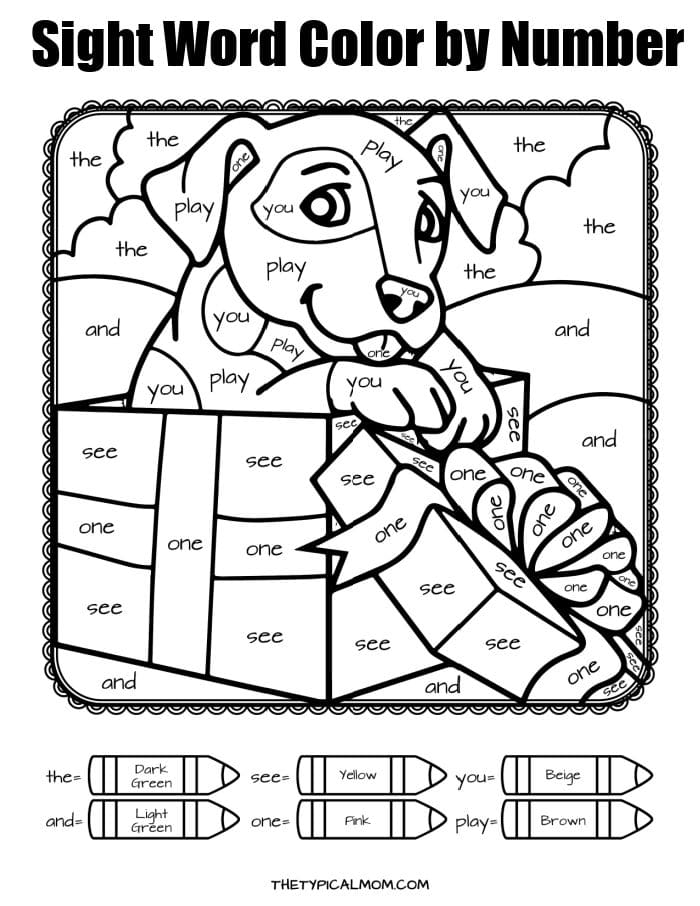 Sight Word Coloring Pages Printable At Genaniyablog Blog