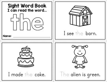 Sight Word Mini Books Free By Amanda 39 s Little Learners TpT