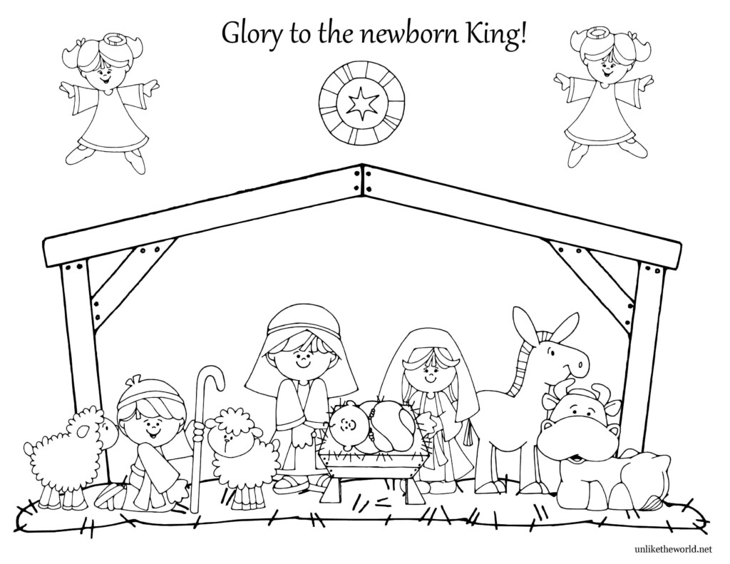Simple Nativity Scene Coloring Pages At GetColorings Free 