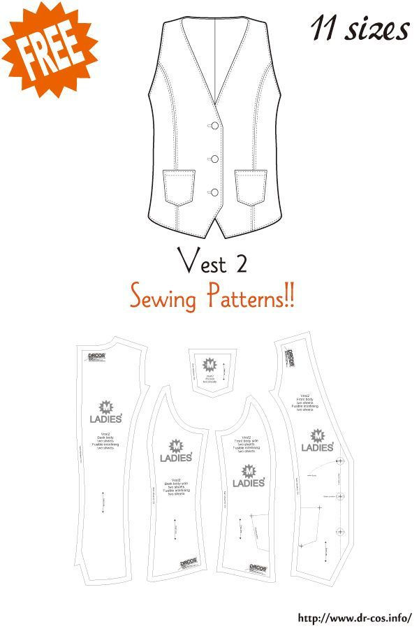 Simple Vest Sewing Pattern Free Web The Pattern For Vest Sewing Is 