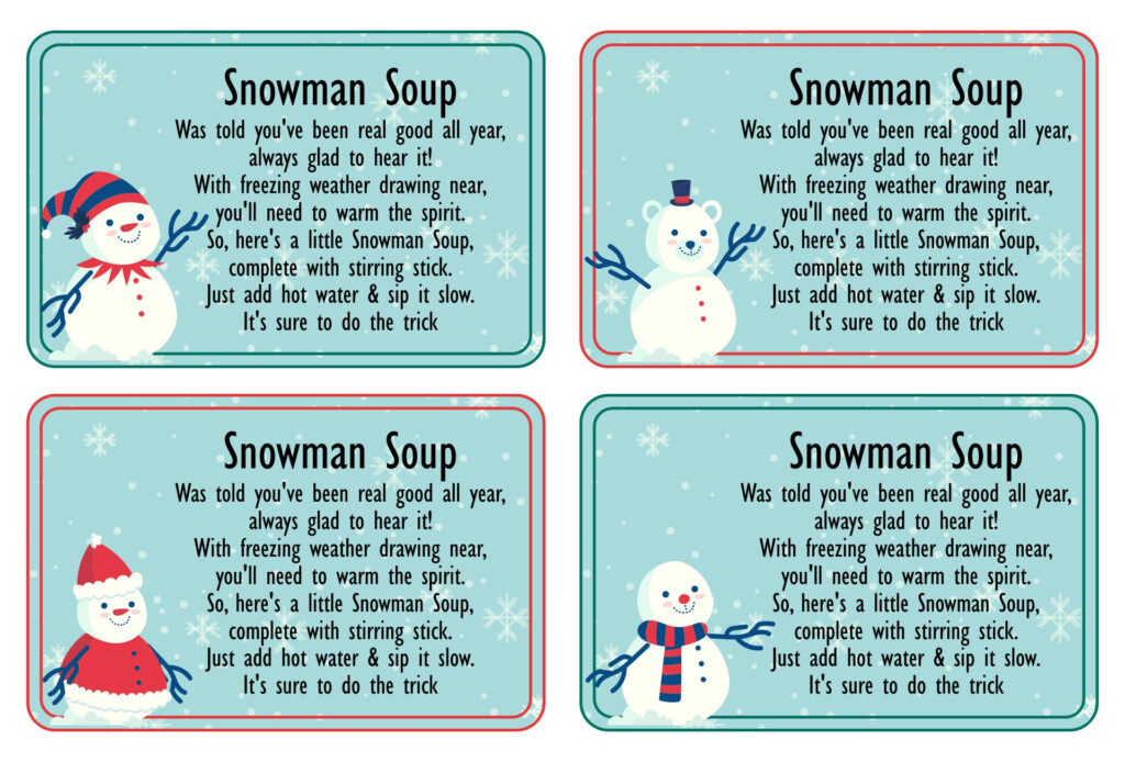 Snowman Soup Free Printable