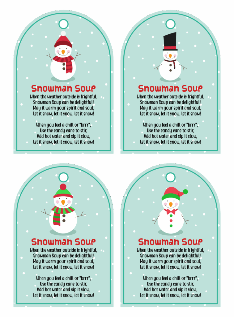 Snowman Soup Free Printable