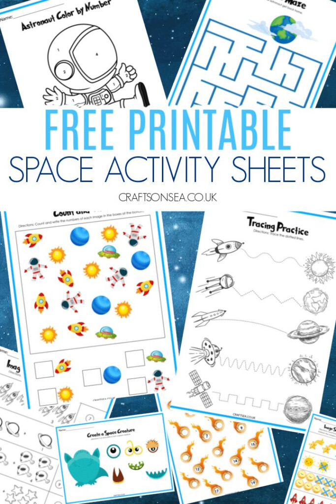 Space Activity Sheets FREE Printables Space Activities Space Theme 