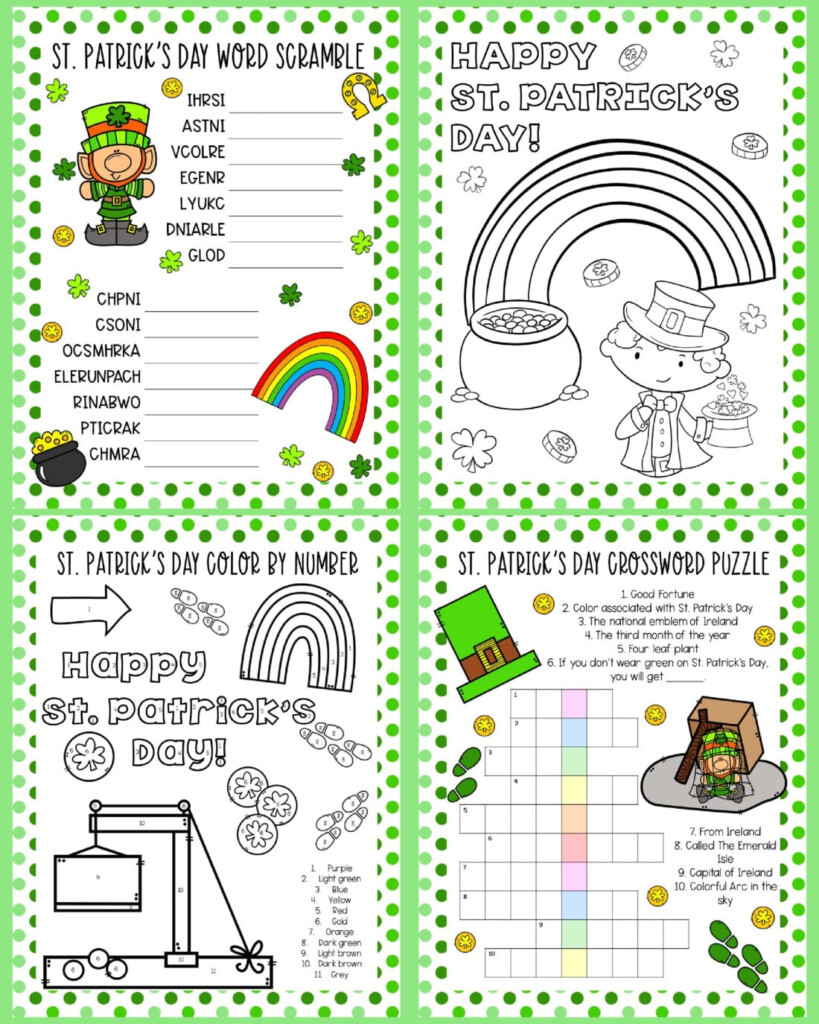 St Patrick 39 s Day Activity Sheets Crafts By Amanda Free Printables
