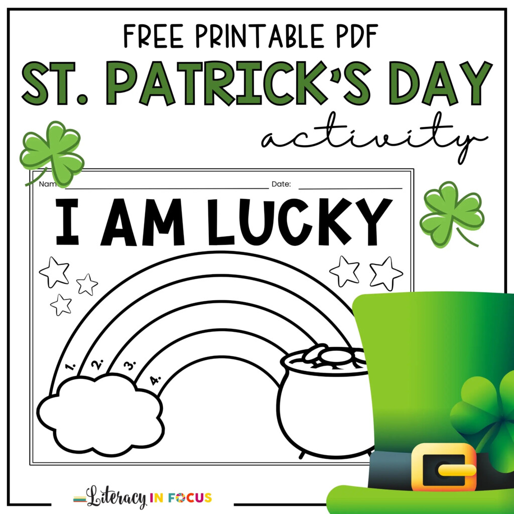St Patricks Day Activity For Kids Free Printable PDF 