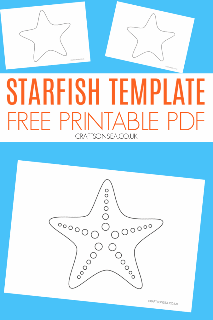 Starfish Template FREE Printable PDF Crafts On Sea