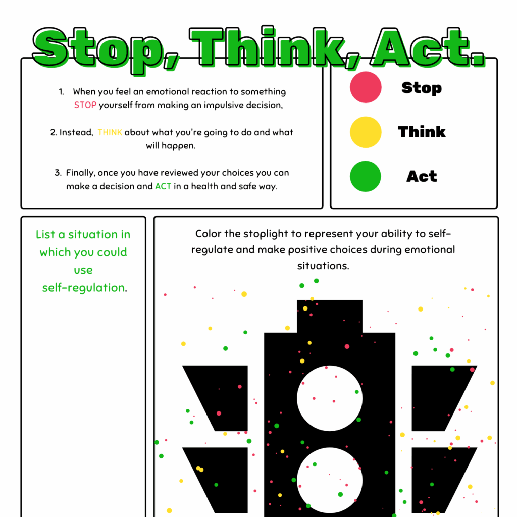Stop Think Act Worksheet Pdf