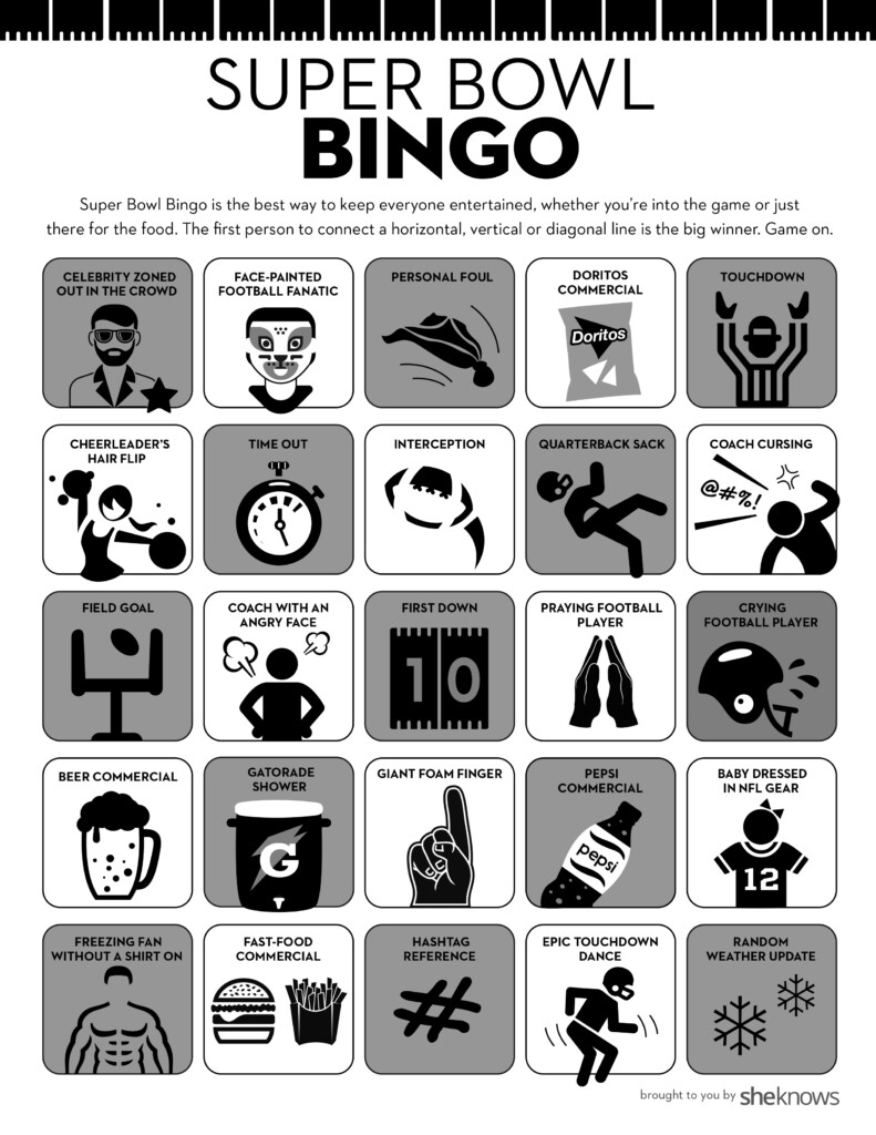 Super Bowl Bingo Is The Perfect Party Game For Everyone SheKnows