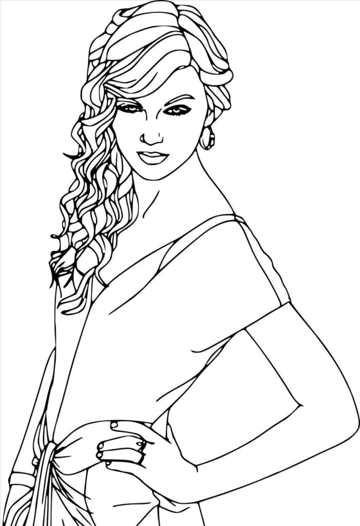 Taylor Swift Color Pages Free Printable Templates