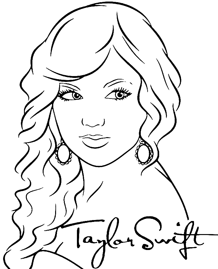 Taylor Swift Coloring Pages Printable For Free Download