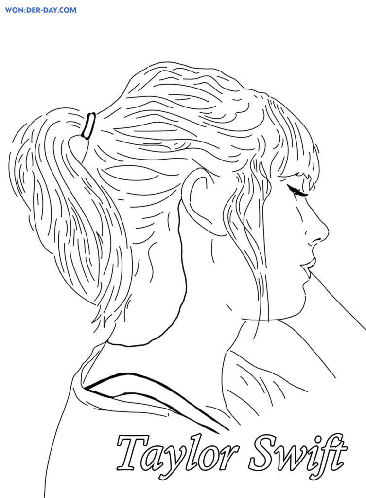 Taylor Swift Colouring Pages Free Printable Templates