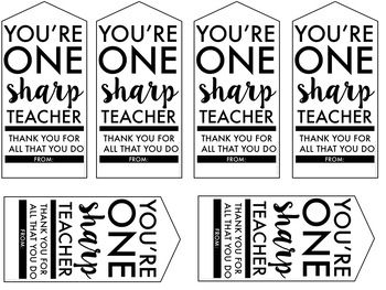 Teacher Appreciation Gift Tags Teacher Appreciation Gifts Teacher 
