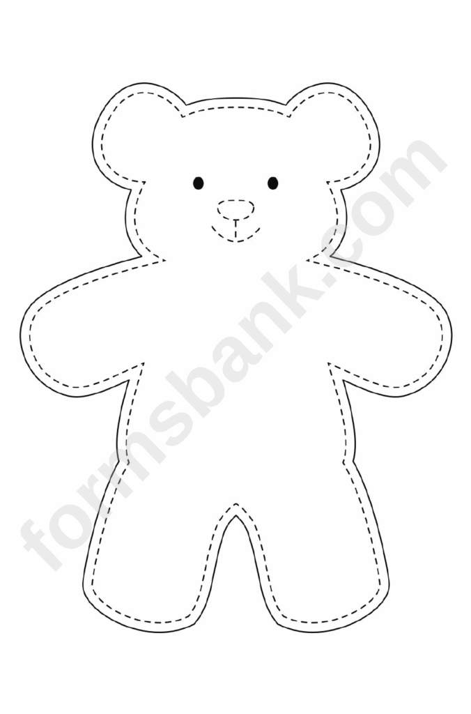 Teddy Bear Template Free Printable Free Small Teddy Bear Sewing Pattern 