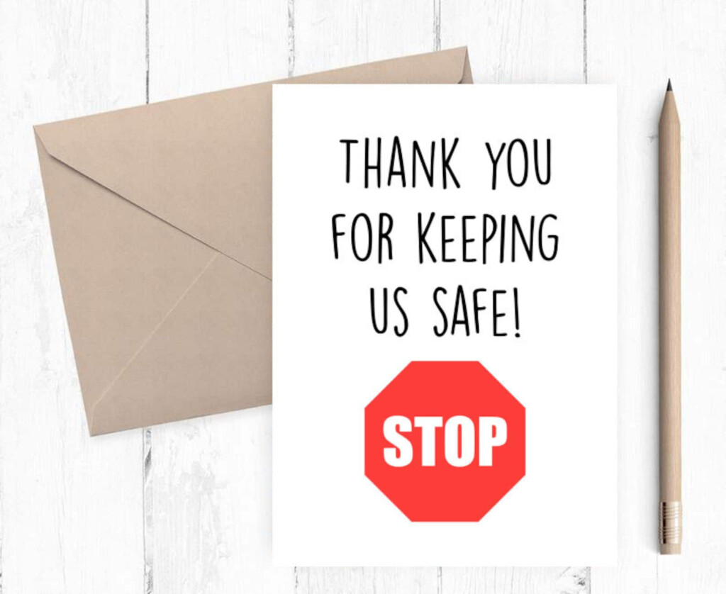 Thank You School Crossing Card Card Printable Crossing Guard Etsy